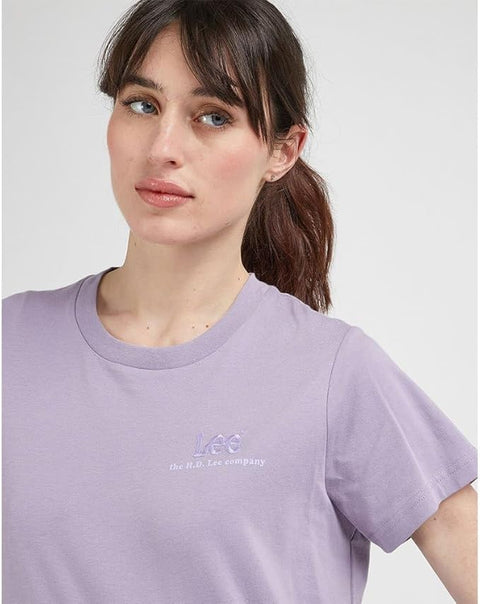 Lee Women's Purple Crew Neck Logo T-Shirt | Lee In Lebanon