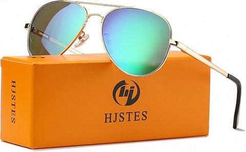 HJSTES Unisex Blue & Green Polarized Aviator Sunglasses | HJSTES In Lebanon