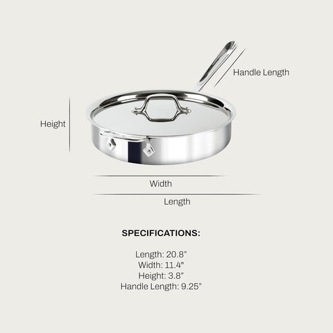 All-Clad Metalcrafters Stainless Steel 3 Qt Pan With Lid | All-Clad In Lebanon