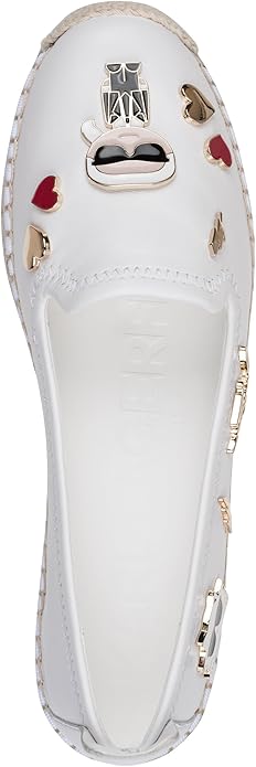 Karl Lagerfeld Women's White Michaela Slip on Embellished Flat | Karl Lagerfeld In Lebanon