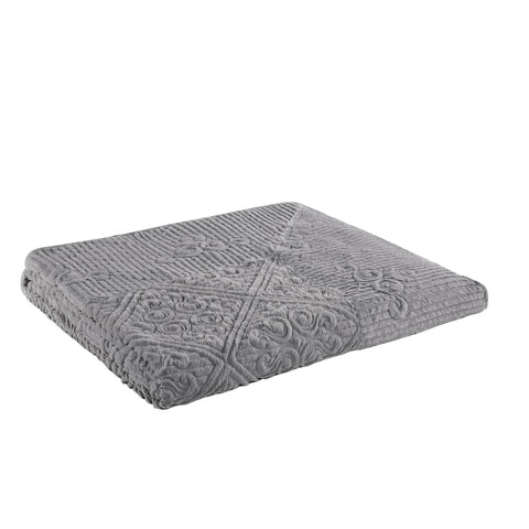 VCNY Home Gray King Westland Plush Quilted 3-Piece Bedspread Set|VCNY Home In Lebanon