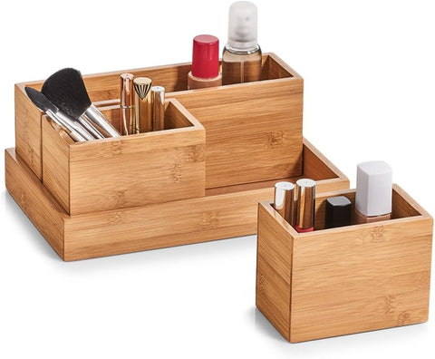 Puriease Organiser Set 4-Piece Bamboo Approx. 28 x 17.7 x 11 cm | Puriease In Lebanon