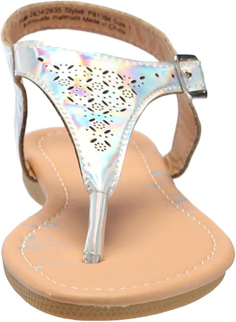 Petalia Girl's Silver Sandal |Petalia In Lebanon