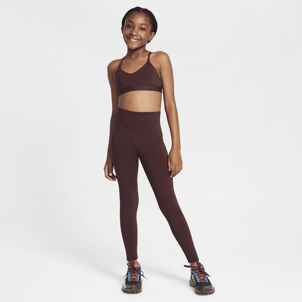 Nike Girl's Plum High-Waisted Athletic Leggings