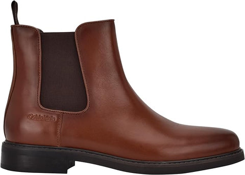 Calvin Klein Men's Camel  Faux-Leather Chelsea Boots ACS191 shoes59