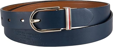 Tommy Hilfiger Women's Navy & Brown Two-in-One Reversible Slim Width Dress Casual Leather Belt | Tommy Hilfiger In Lebanon