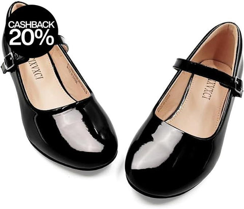 CIXVXCI Girl's Black Low Heels Ballerina | CIXVXCI In Lebanon