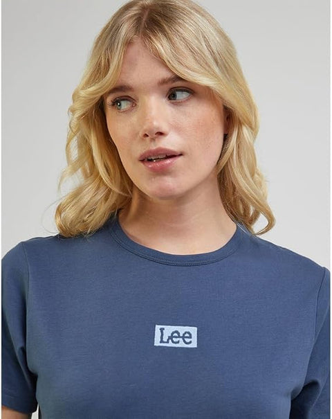 Lee Women's Navy Logo Printed Regular T-Shirt | Lee In Lebanon