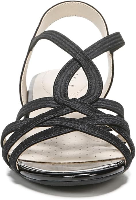 LifeStride Women's Black Yaya Strappy Wedge Sandals | LifeStride In Lebanon