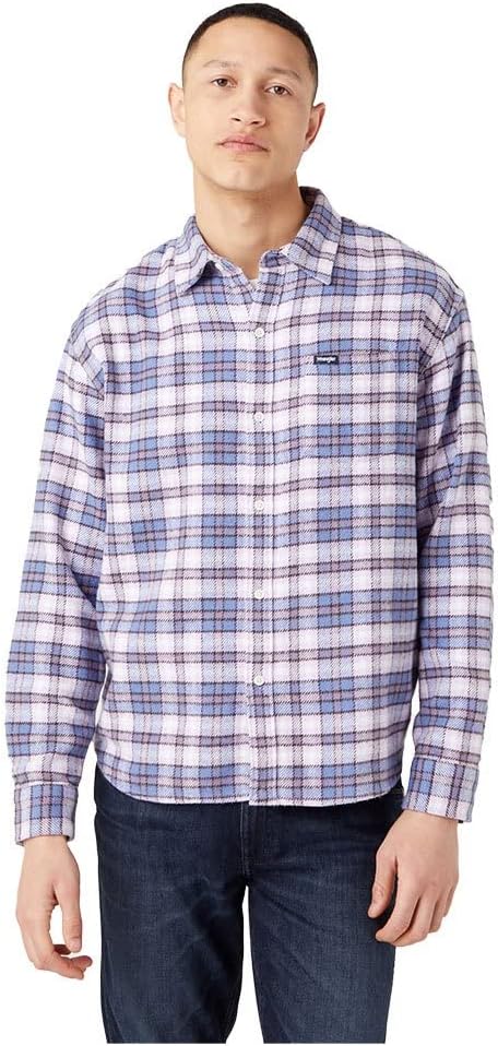 Wrangler Men's Stone Wash Blue 1 Pocket Shirt | Wrangler In Lebanon