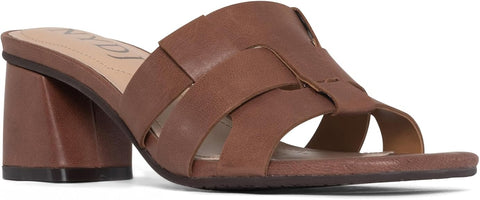 NYDJ Women's Brown Gloriana Leather Heeled Slipper | NYDJ in Lebanon