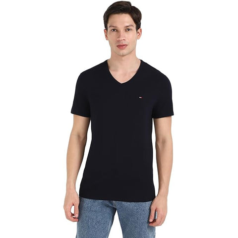 Tommy Hilfiger Men's Black V-Neck T-Shirt|Tommy Hilfiger In Lebanon
