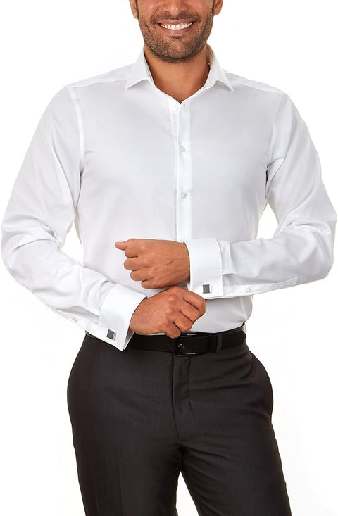 Calvin Klein Men's White Steel + Slim Fit   Shirts    | Calvin Klein   in Lebanon