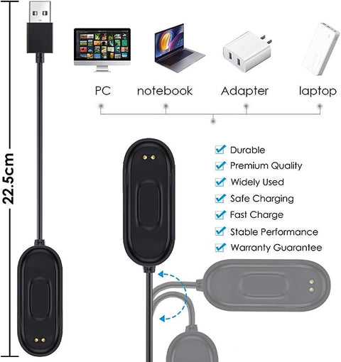 CAVN Charger Compatible with Xiaomi Mi Band 4 Charging Cable, Replacement USB Charger Cable Charging Station Charging Adapter Charging Tray for Mi Band 4 A262