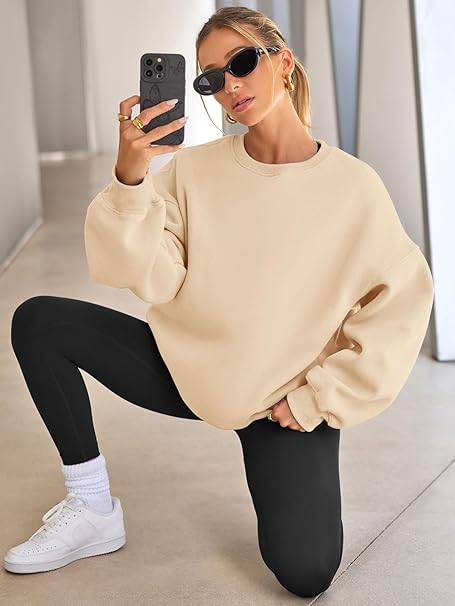 TopShop Women's Beige Sweatshirt ANF1249