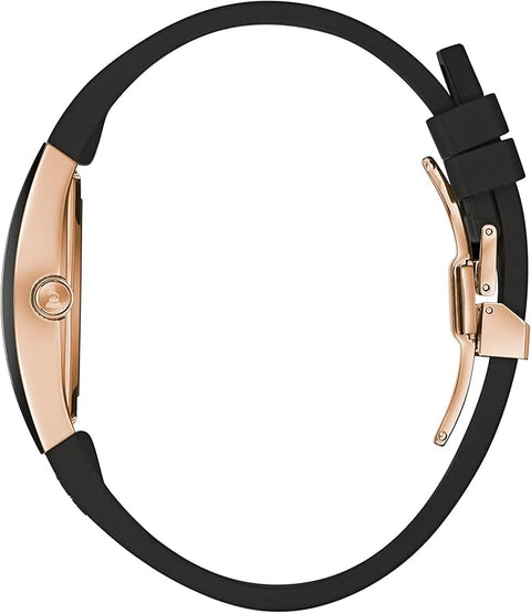 Bulova Men's Latin Grammy Quartz Black Dial Watch Silicone Strap Watch | Bulova In Lebanon