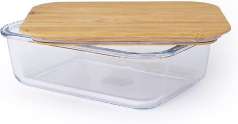 Culinario Glass Food Storage With Wooden Lid 1860 ml | Culinario In Lebanon