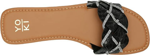 Yoki Women's Black Fashion Flat Slipper | Yoki In Lebanon