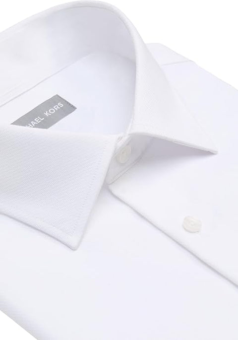 Michael Kors Men's White Slim-Fit Airsoft Dress Shirt | Michael Kors In Lebanon