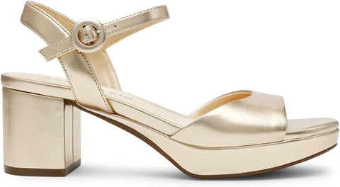 Anne Klein Women's Gold Piper Heeled Sandals | Anne Klein In Lebanon