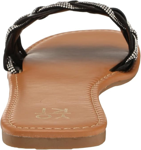 Yoki Women's Black Fashion Flat Slipper | Yoki In Lebanon