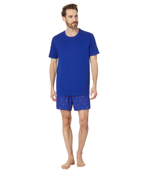 Polo Ralph Lauren Men's Blue Cotton Jersey Sleep Set | Polo Ralph Lauren In Lebanon