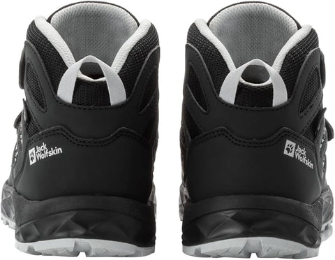 Jack Wolfskin Boy's Black Woodland 2 Texapore Mid VC K Sneakers |Jack Wolfskin in Lebanon