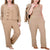 Live2Lounge Women's Beige 3 Piece Textured Cable Knit Cardigan Tank and Pant Set