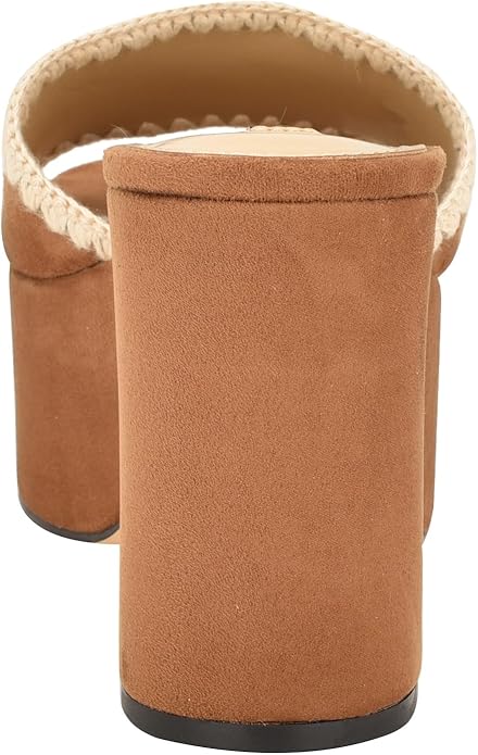 Nine West Women's Brown Yickie Slip-on Round Toe Wedge Sandals | Nine West In Lebanon