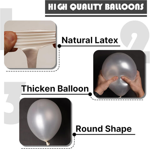 PartyWoo Pearl White Balloons 85pcs Different Sizes Pack of 18 12 10 5 Inch | PartyWoo In Lebanon
