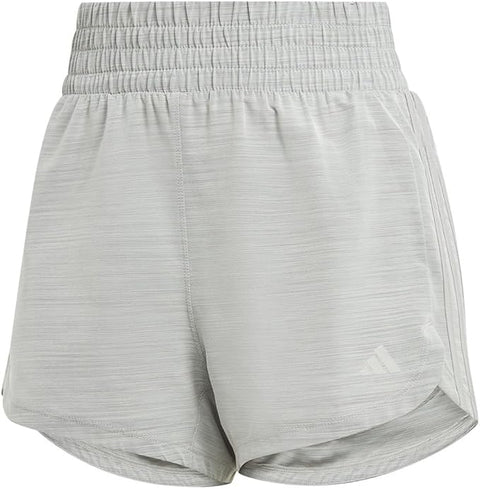 Adidas Women's Gray Pacer Training 3 Stripes Woven High Rise Short|Adidas In Lebanon