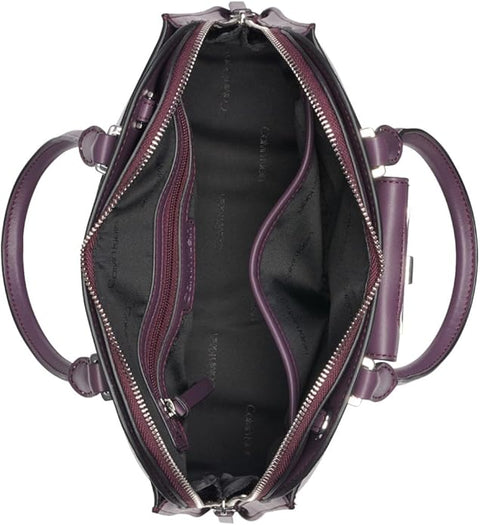 Calvin Klein Women's Dark Purple Becky Dome Organizational Crossbody Bag | Calvin Klein In Lebanon