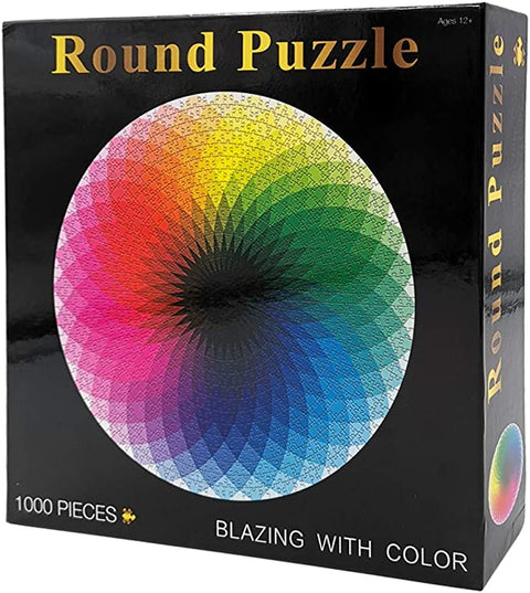 EU Moruska 1000 Piece Puzzles for Adults Teen - Gradient Color Rainbow Large Round Jigsaw Puzzle Difficult and Challenge AM116 shr