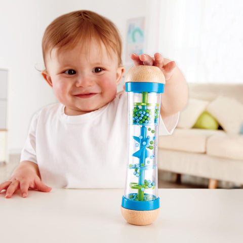 Hape Beaded Raindrops Mini Wooden Musical Shake & Rattle Rainmaker Toy |Hape In Lebanon