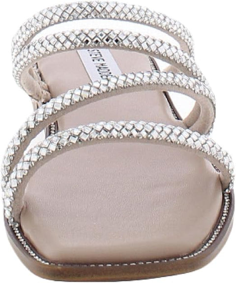 Steve Madden Women's Silver Rhinestone Starie Sandals | Steve Madden In Lebanon