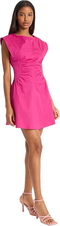 Donna Morgan Women's Fuchsia Stretch Poplin A-line Mini Dress | Donna Morgan In Lebanon