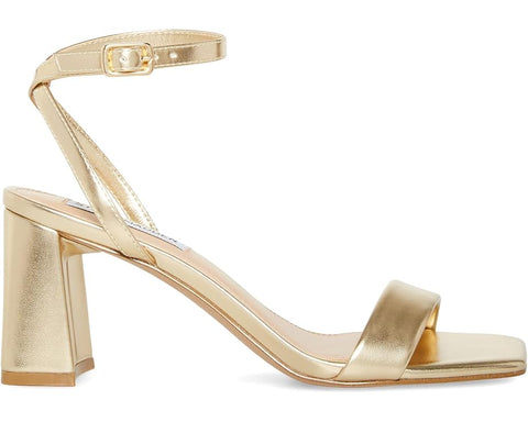 Steve Madden Women's Gold Synthetic Luxe Heeled Sandal |Steve Madden In Lebanon