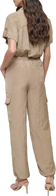 DKNY Women's Khaki Tech Crinkle Jogger Pants | DKNY In Lebanon