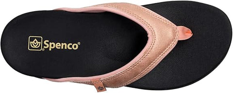 Spenco Women's Dusty Rose Shoreline Dusted Metallic Flip-Flop Slipper |Spenco In Lebanon