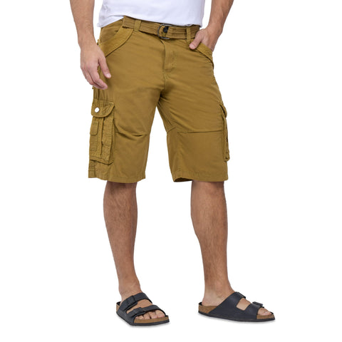 X RAY JEANS Men's British Khaki Belted 12.5" Inseam Knee Length Cargo Shorts | X RAY JEANS in Lebanon