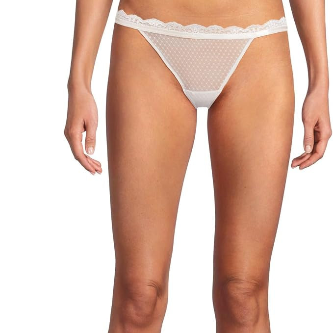 Intimately Women's Off White Polka Dot Mesh Briefs