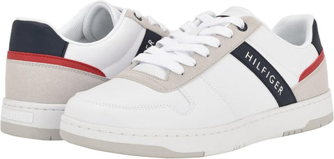 Tommy Hilfiger Men's White & Navy Rezz Performance Sneakers | Tommy Hilfiger in Lebanon