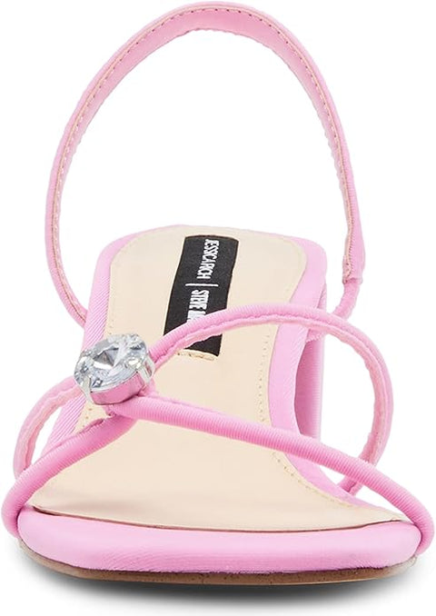 Steve Madden Women's Pink Anya Jeweled Strappy Heeled Sandals | Steve Madden In Lebanon