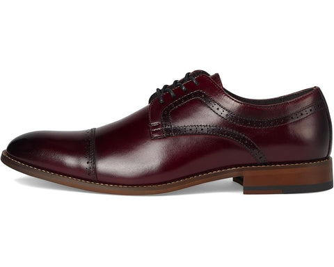 Stacy Adams Men's Burgundy Dickinson Cap Toe Oxford Casual Shoe |Stacy Adams In Lebanon