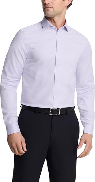 Michael Kors Men's Purple Regular Fit Stretch Long Sleeve Shirt | Michael Kors In Lebanon