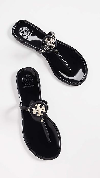 Tory Burch Women's Black Mini Miller Flat Thong Slipper |Tory Burch In Lebanon