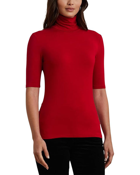Lauren Ralph Lauren Women's Red High Neck Blouse | Lauren Ralph Lauren In Lebanon