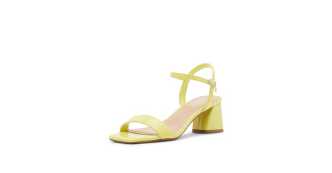 Madden Girl Women's Yellow Birdiee Low Block Heeled Sandals | Madden Girl In Lebanon