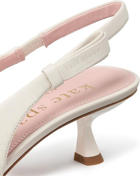 Kate Spade Women's Off White Riley Slingback Kitten-Heels | Kate Spade In Lebanon