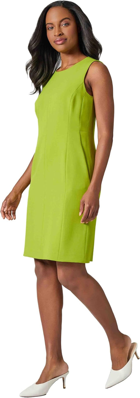 Kasper Women's Pistachio Green Sleeveless Multi-Seam Sheath Dress | Kasper In Lebanon